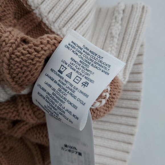 Lands' End Size 1X Cotton Cable Knit Button Down Cardigan Sweater - Picture 8 of 13